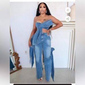 Women’s Denim Set w/ Bows